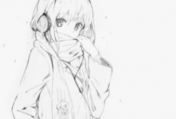 漫画人物图片女生素描,青春校园里的清新少女